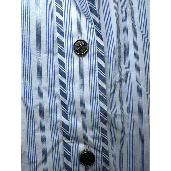 Coach Stripe Shirt Blue White Boho Dress 2 NWT - Picture 11 of 12